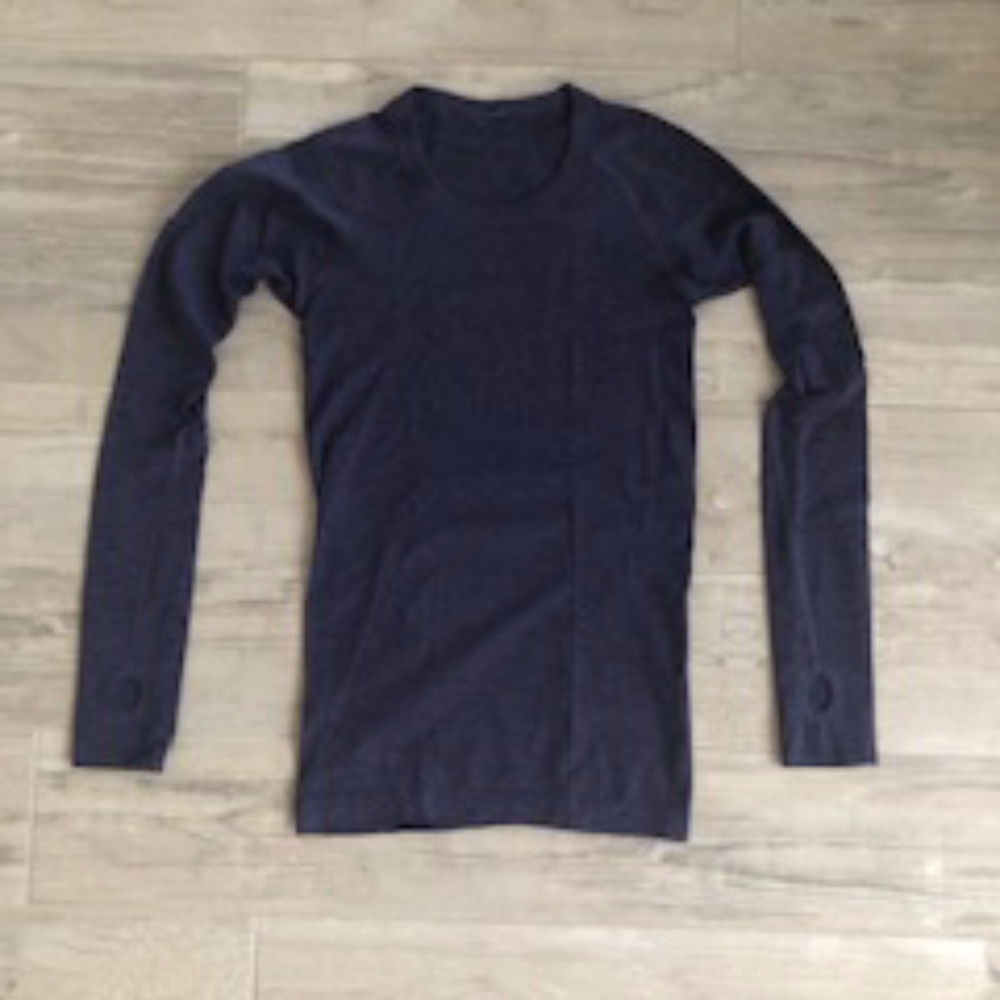 Lululemon Swiftly Tech Heathered Navy Blue Size 4